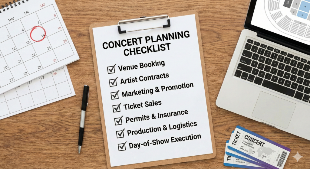 Checklist para Promotores: Cómo Planificar un Concierto Exitoso de Inicio a Fin