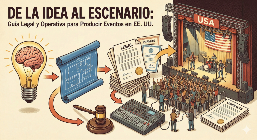 De la Idea al Escenario: Guía Legal y Operativa para Producir Eventos en EE. UU.